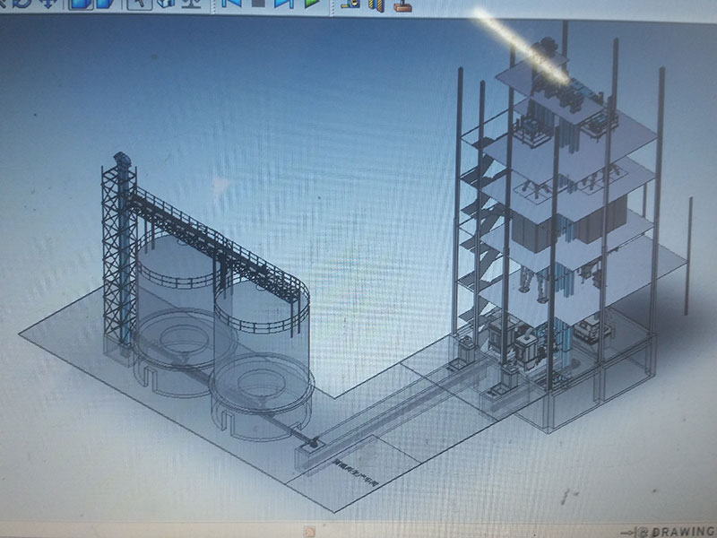 SZLH420 feed pellet line layout drawing